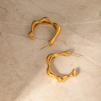 Staple Gold Hoops